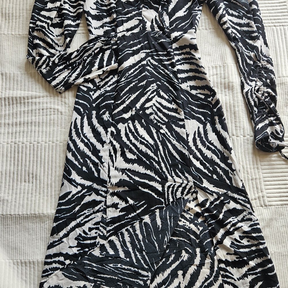 Zebra Print Black and White Dress